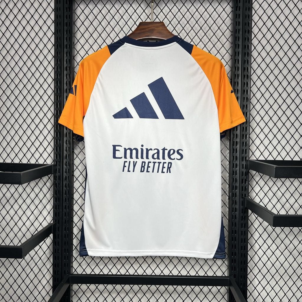 Real Madrid Training Blanc/Orange 2024/2025 - Vêtements de sport