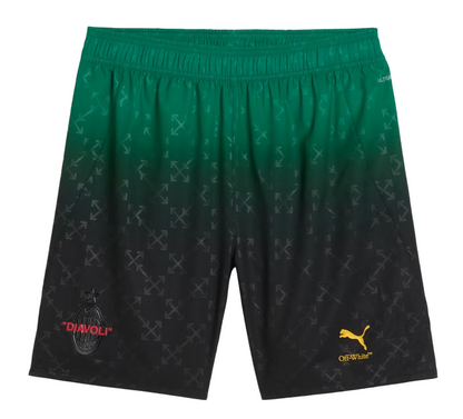 Short AC MILAN x OFF-WHITE Noir/Vert - Vêtements de sport