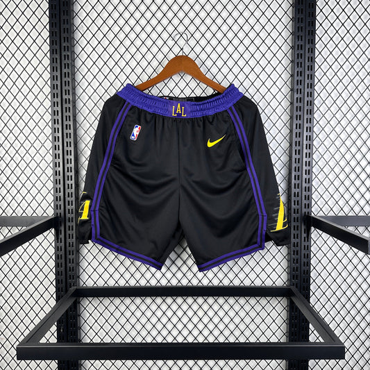 Short Los Angeles Lakers noir 24/25 - Vêtements de sport