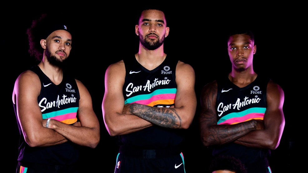 San Antonio Spurs Fiesta Colors Jersey 1999