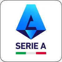 Logo stylisé bleu ’A’ avec le texte ’SERIE A’ et les couleurs du drapeau italien en dessous.