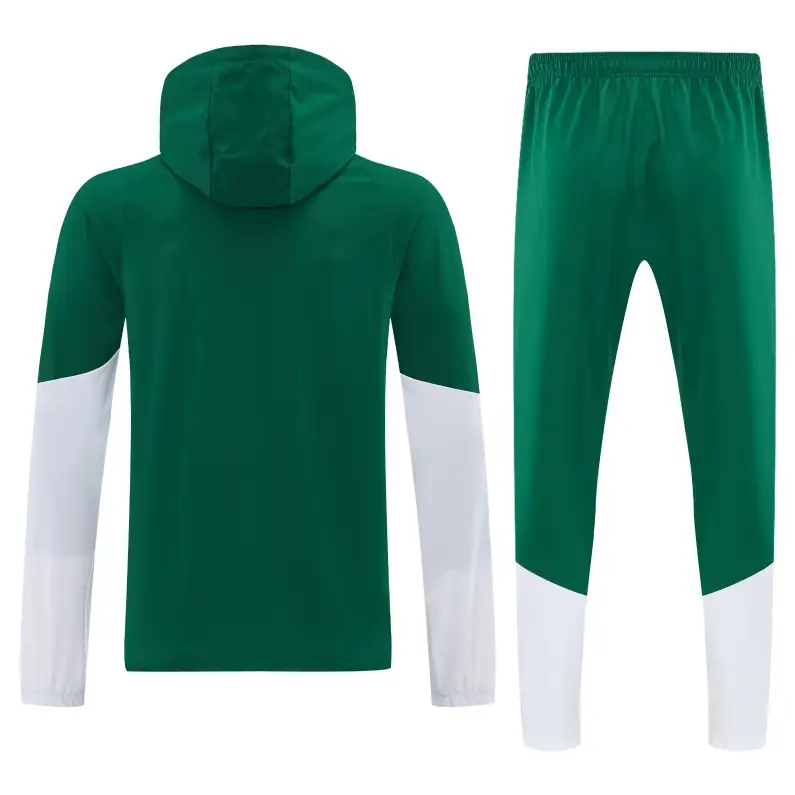 Survêtement A Capuche Coupe-Vent Italie Vert & Blanc 2026 - Vêtements de sport