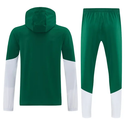 Survêtement A Capuche Coupe-Vent Italie Vert & Blanc 2026 - Vêtements de sport