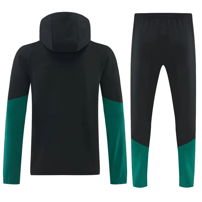 Survêtement A Capuche Coupe-Vent Mexique Noir & Vert 2026