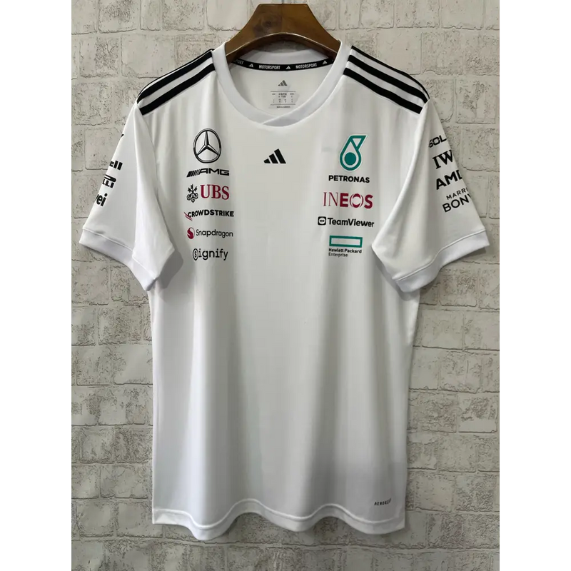 T shirt mercedes blanc - Vêtements de sport
