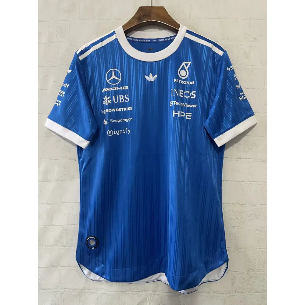 T shirt mercedes Bleu Roi 2026 - Vêtements de sport