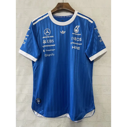 T shirt mercedes Bleu Roi 2026 - Vêtements de sport