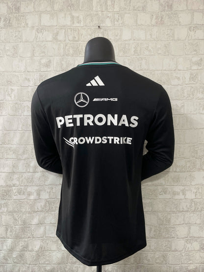 T shirt mercedes noir manches longues - Vêtements de sport