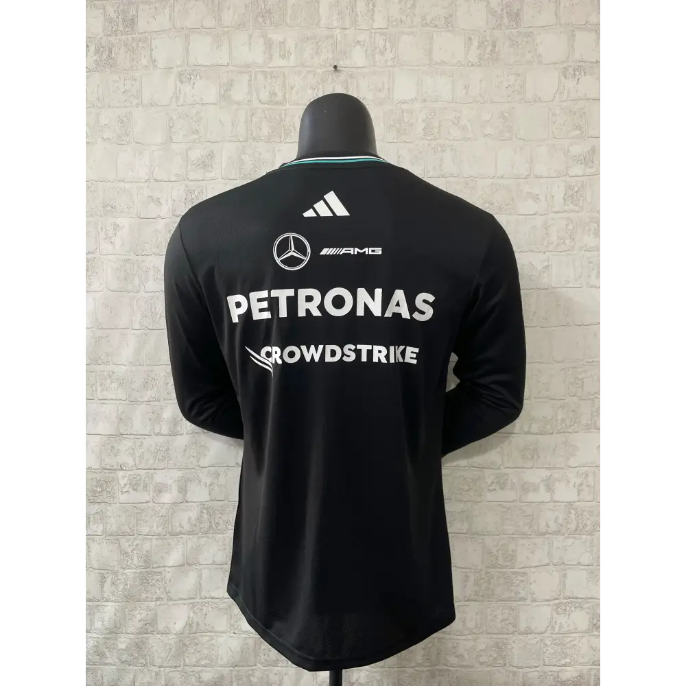 T shirt mercedes noir manches longues - Vêtements de sport