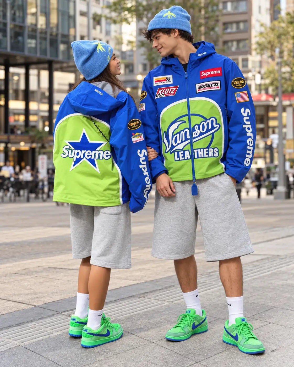 Giacca Vanson Supreme — Blu — donna e uomo con look coordinati, immagine illustrativa