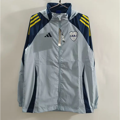 Veste A Capuche Coupe-Vent Boca Junior Bleu Clair 2026 - Vêtements de sport