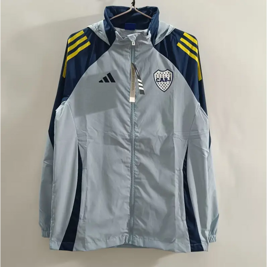 Veste A Capuche Coupe-Vent Boca Junior Bleu Clair 2026 - Vêtements de sport