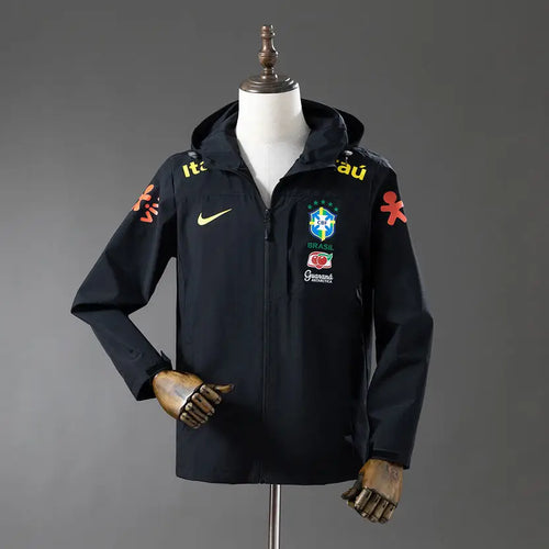 Veste A Capuche Coupe-Vent Brésil 2025/2026 - Vêtements de sport