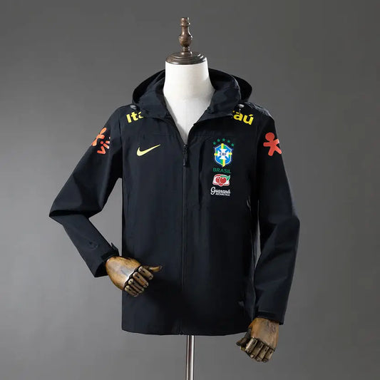 Veste A Capuche Coupe-Vent Brésil 2025/2026 - Vêtements de sport