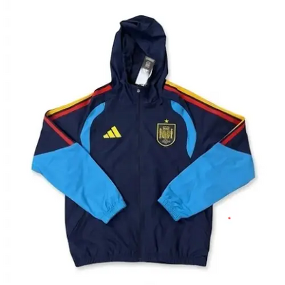 Veste A Capuche Coupe-Vent Espagne Bleu Foncé 2026
