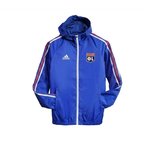 Veste A Capuche Coupe-Vent OL Olympique Lyonnais Bleu 2026 - Vêtements de sport
