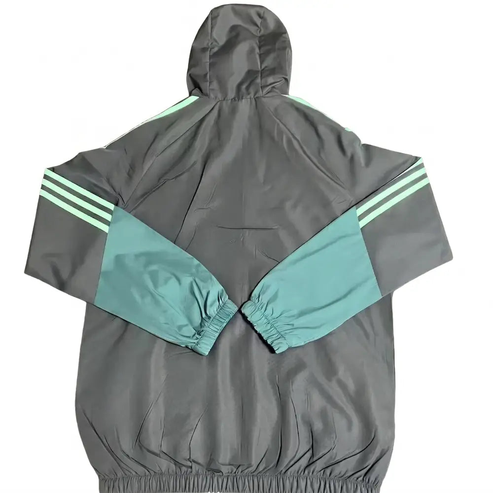 Veste A Capuche Coupe-Vent Palmeiras Vert & Gris 2026 - Vêtements de sport
