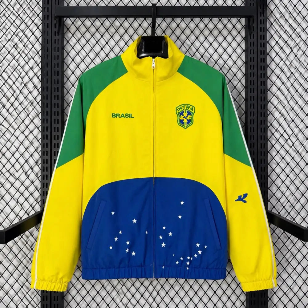 Veste Coupe-Vent Brésil 2026/2027 Jaune - Vêtements de sport