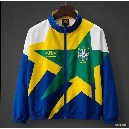 Veste Coupe-Vent Brésil Retro - Vêtements de sport