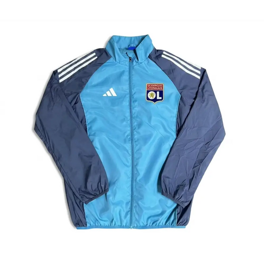 Veste Coupe-Vent OL Olympique Lyonnais Bleu & Bleu Clair 2026 - Vêtements de sport