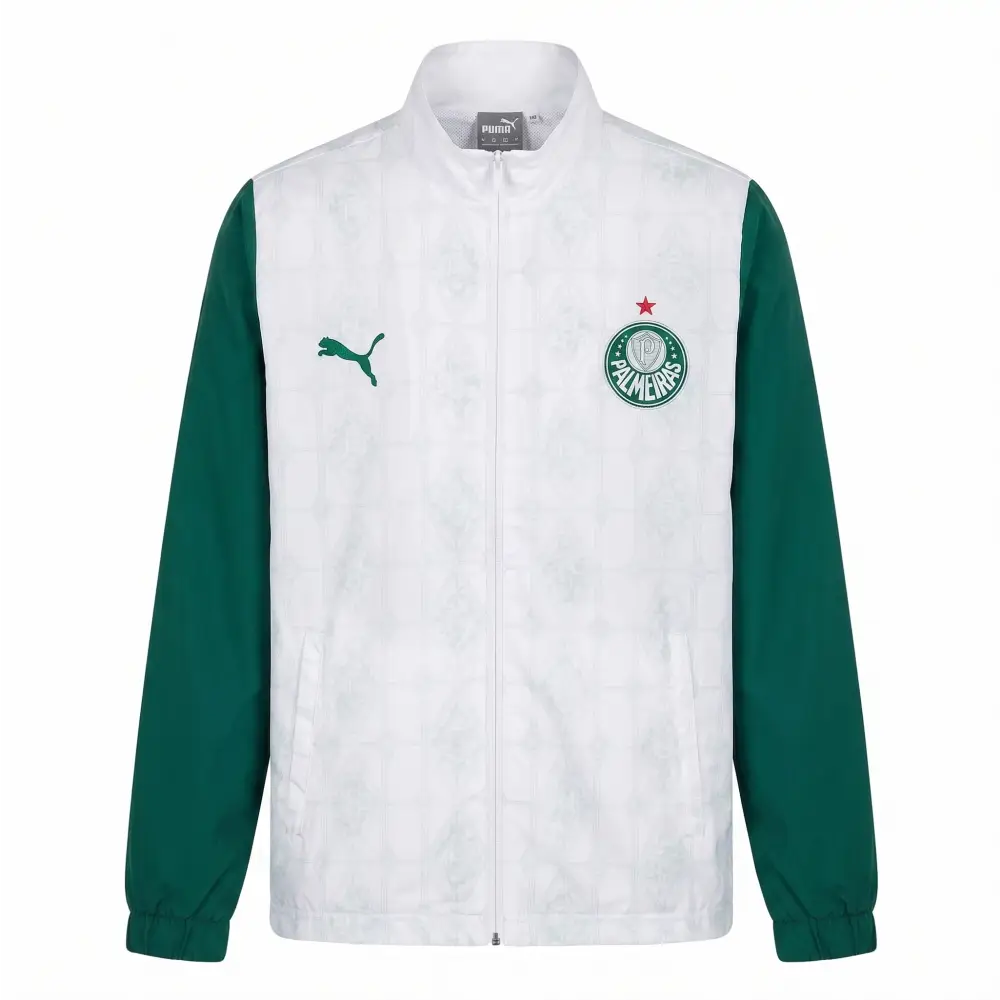 Veste Coupe-Vent Palmeiras Vert & Blanc 2026 - Vêtements de sport