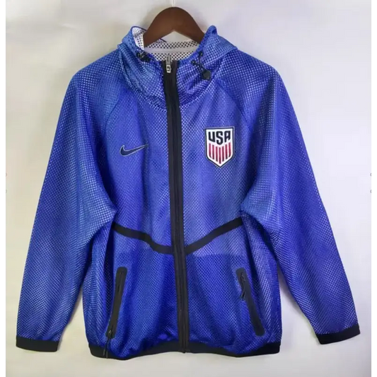 Veste Coupe-Vent USA 2026/2027 Bleu - Vêtements de sport