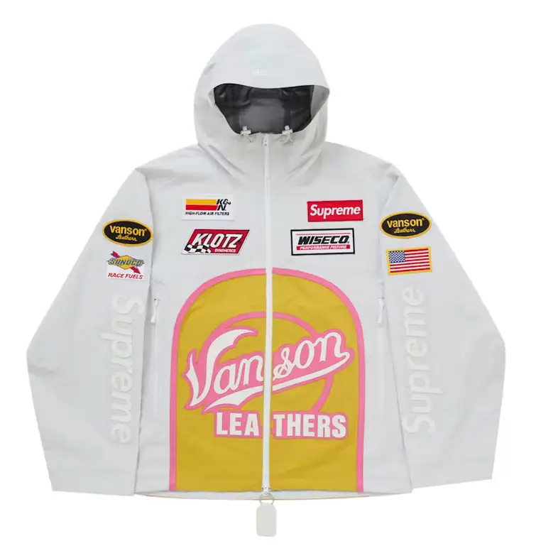 Veste extérieure Supreme Vanson Leathers en GORE-TEX Blanc - Vêtements de sport