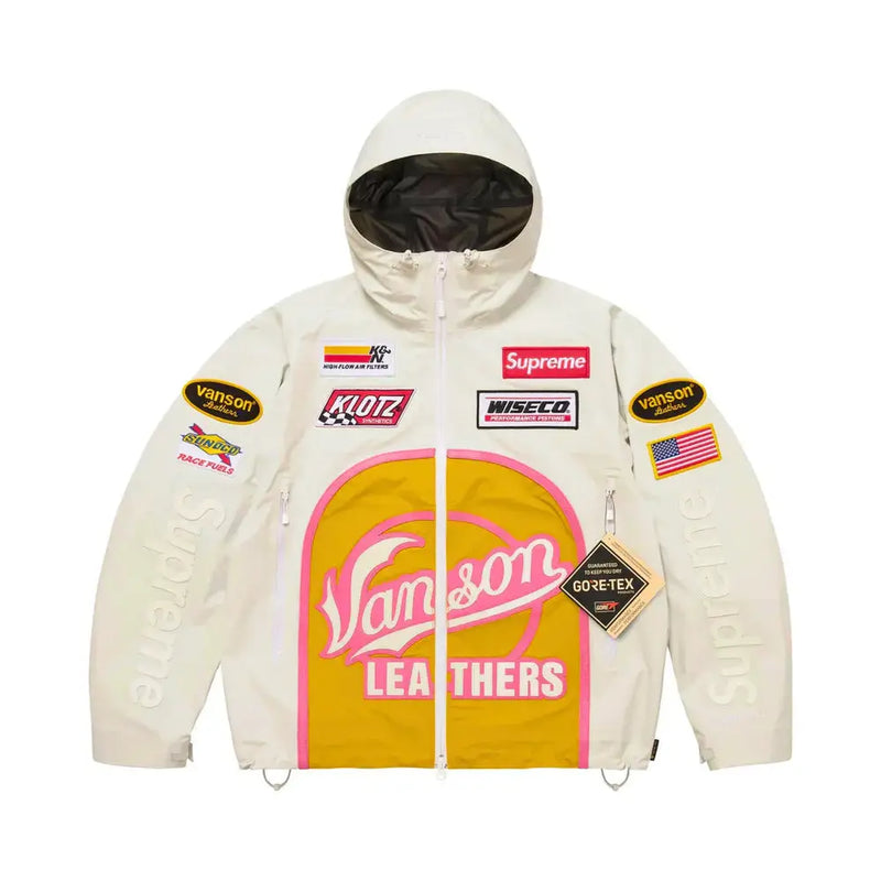 Veste Vanson Supreme blanche — vue de face