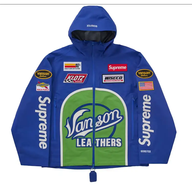 Veste extérieure Supreme Vanson Leathers en GORE-TEX Bleu - Vêtements de sport