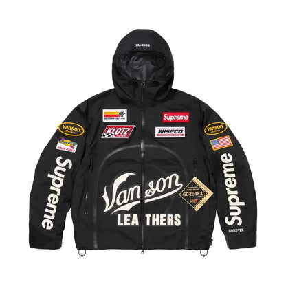 Veste Vanson Supreme noire — vue de face